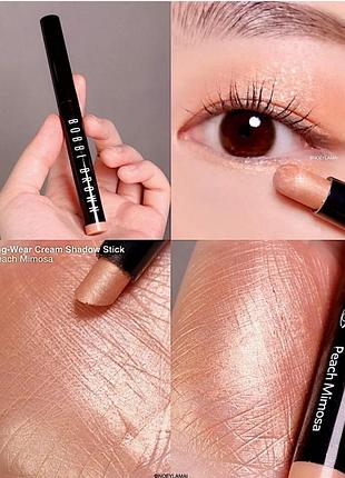 Розкішні кремові стійкі тіні в стіку bobbi brown peach mimosa