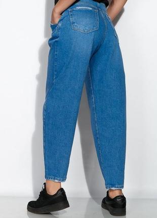 Новые удобные трендовые стильные джинсы слоучи свободного кроя голубого цвета3 фото