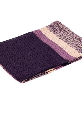 В'язаний кашеміровий шарф luxwear s195010 фіолетовий з бузковим