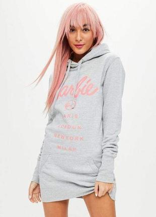 Акция!🎀 1+1=3 платье missguided barbie x gray hooded sweatshirt