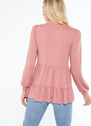 Новая однотонная кофта вискозная блуза нежно-розовая new look4 фото