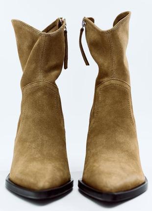 Женская обувь ботинки ковбойки на каблуке zara5 фото