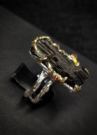 Комплект украшений серебряный серьги кольцо и брошка ручной работы с натуральными камнями благородными опалами3 фото