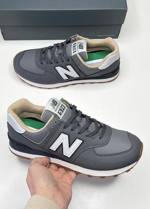 Новые кожаные кроссовки new balance 574 мужские кроссовки оригинал2 фото