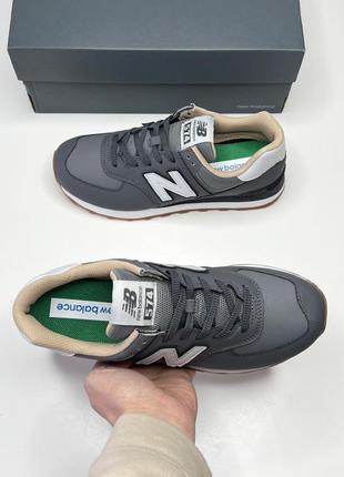 Новые кожаные кроссовки new balance 574 мужские кроссовки оригинал3 фото