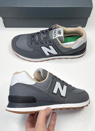 Новые кожаные кроссовки new balance 574 мужские кроссовки оригинал4 фото