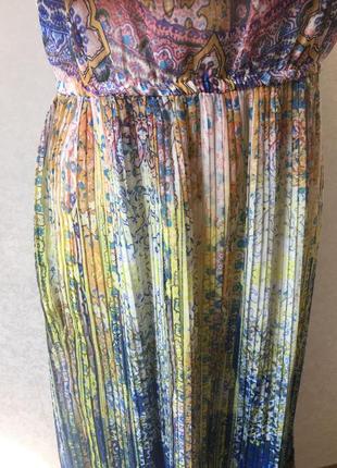 Плиссе !!очень красивое платье-сарафан  пог-43-45см4 фото