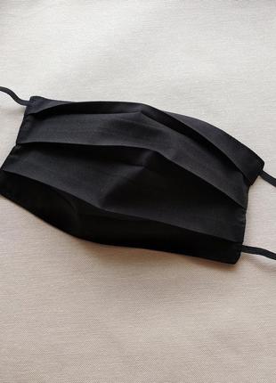 Черная маска , защитная маска с ткани3 фото