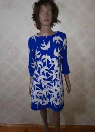 Платье с птичками цвет электрик nelly&co1 фото