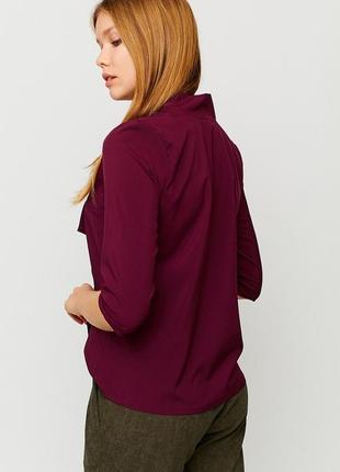 Блуза свободного кроя из легкой ткани, рукав 3/43 фото