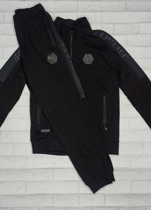 Спортивный костюм  philipp plein bt-56 черный без капюшона