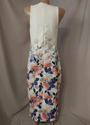 Новое платье приталенного силуэта цветочный принт пион5 фото