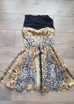 Сукня плаття guess в стилі versace, леопард