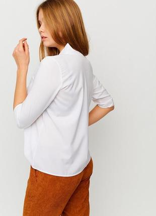 Блуза свободного кроя из легкой ткани, рукав 3/42 фото