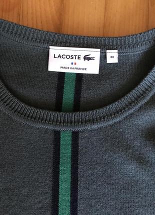 Lacoste-свитер с круглым вырезом в вертикальную полоску! р.-406 фото