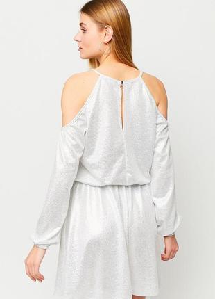 Платье мини длины из легкой трикотажной ткани с блеском2 фото