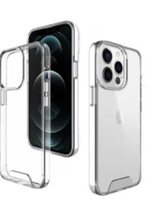 Чехол apple для iphone 14 pro max прозрачный с бортами clear case