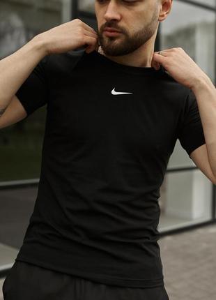 Футболка nike чорна,чоловіча футболка,спортивна футболка,футболка з принтом, однотонна футболка,7 фото