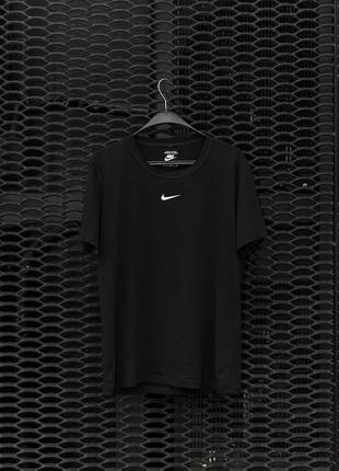 Футболка nike чорна,чоловіча футболка,спортивна футболка,футболка з принтом, однотонна футболка,8 фото