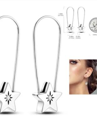 Серьги серебро silver_pandora original