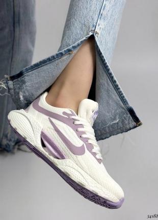 Кросівки текстильні повітропроникні Dike жіночі білі кросівки