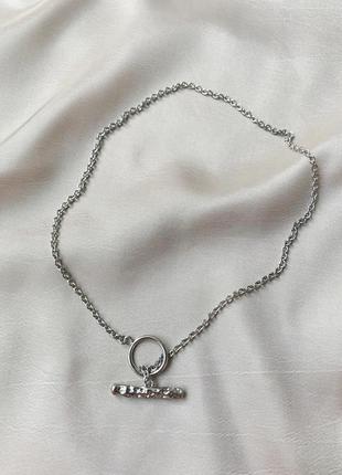 Цепочка, ожерелье, серебристая, срібляста, украшение, прикраса1 фото