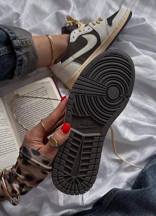Кросівки nike air Drip jordan 1 low og ‘reverse mocha'  travis scott5 фото
