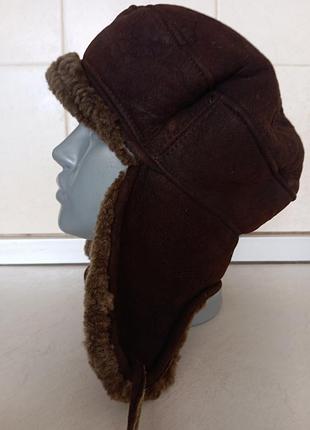 Шапка ушанка из овчины