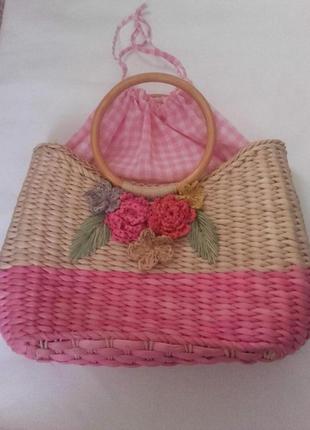 Плетеная сумка-корзинка per una7 фото