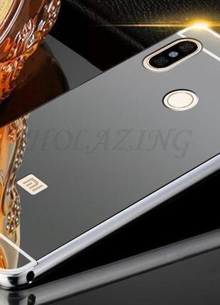Чехол зеркальный xiaomi mi 8, рамка алюминий, зеркало акрил