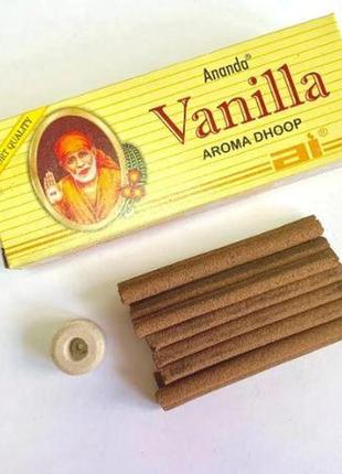 Безосновні пахощі ваніль ananda vanilla aroma dhoop 35 г