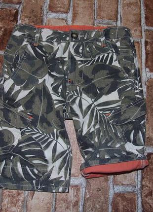 Джинсовые шорты бермуды мальчику 6 - 7 лет nutmeg