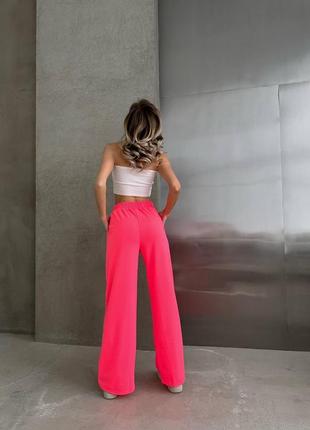 Широкие яркие женские брюки кюлоты7 фото