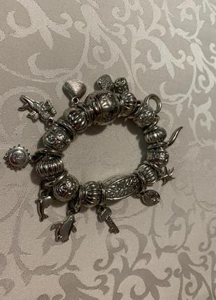 Браслет серебристый, бижутерия