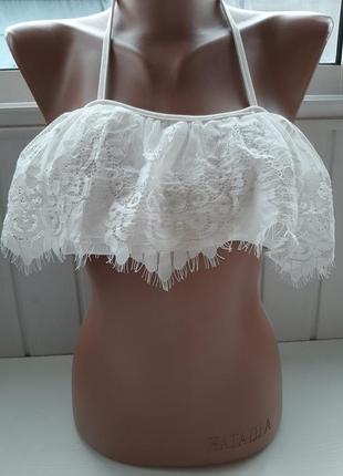 Шикарный кружевной лиф/топ, сост. отличное. размер м. сток！