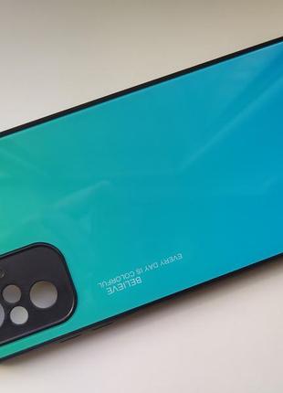 Чехол градиент стеклянный для xiaomi poco m5s redmi note 10 note 10s