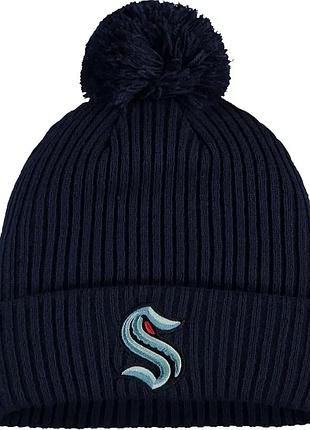 Зимова шапка fanatics seattle kraken primary logo cuffed knit hat