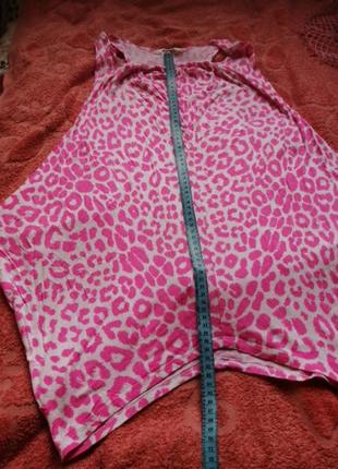 Блуща туніка лео рожевий7 фото