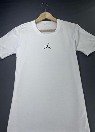 Футболка jordan белая,мужская футболка,спортивная футболка,футболка с принтом, однотонная футболка,9 фото