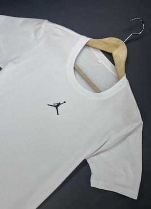 Футболка jordan белая,мужская футболка,спортивная футболка,футболка с принтом, однотонная футболка,8 фото