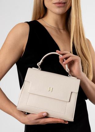 Сумка женская молочная маленькая 6733-a s