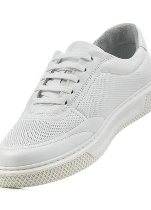 Туфли женские кожаные белые спортивные на платформе 1078тz6 фото