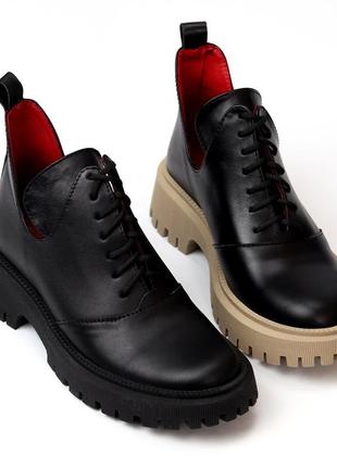 Качественные натуральные кожаные замш ботинки ботинки оксфорды на шнурках 35.5-414 фото
