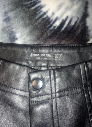 Кожаные брюки -бриджи,женские stradivarius8 фото