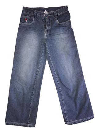 Скейтерские прямые широкие джинсы с вышивкой skate nyc rep baggy jnco dickies sk8 y2k2 фото