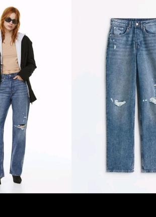 Стильные широкие джинсы от h&amp;m!1 фото