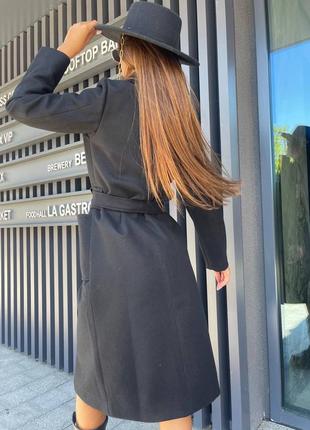 Кашемировое пальто женское премиум качества украичное производство черное5 фото