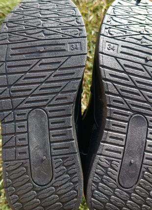 Деми кроссовки хайтопы мальчик на липучке на флисе ботинки черные 32,34,35,36р2 фото