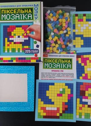 Настольная игра головоломка пиксельная мозаика домашние животные