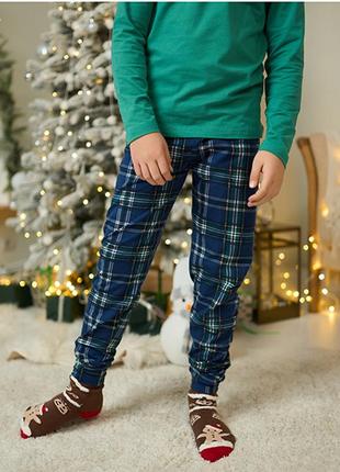 Пижама для мальчика штаны и кофта бирюзовая 148854 фото
